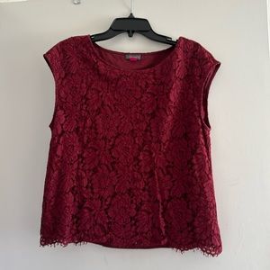 Vince camuto work shirt burgundy